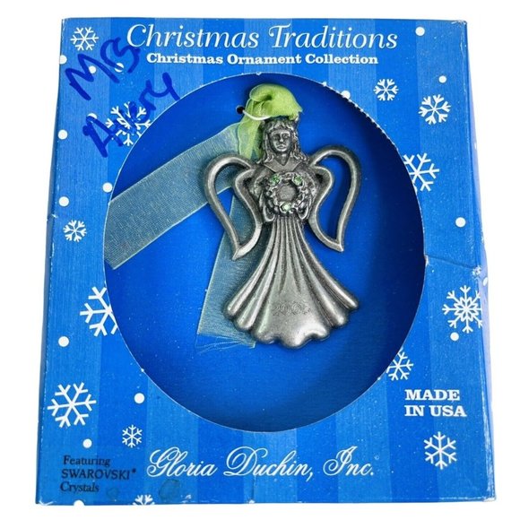 20 Angel Ornaments Vintage Capiz Shell Stained & Blown Glass Porcelain Crystal - Picture 5 of 12